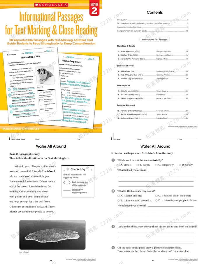 《Informational Passages》全六册英文阅读划重点练习册PDF 百度云网盘下载